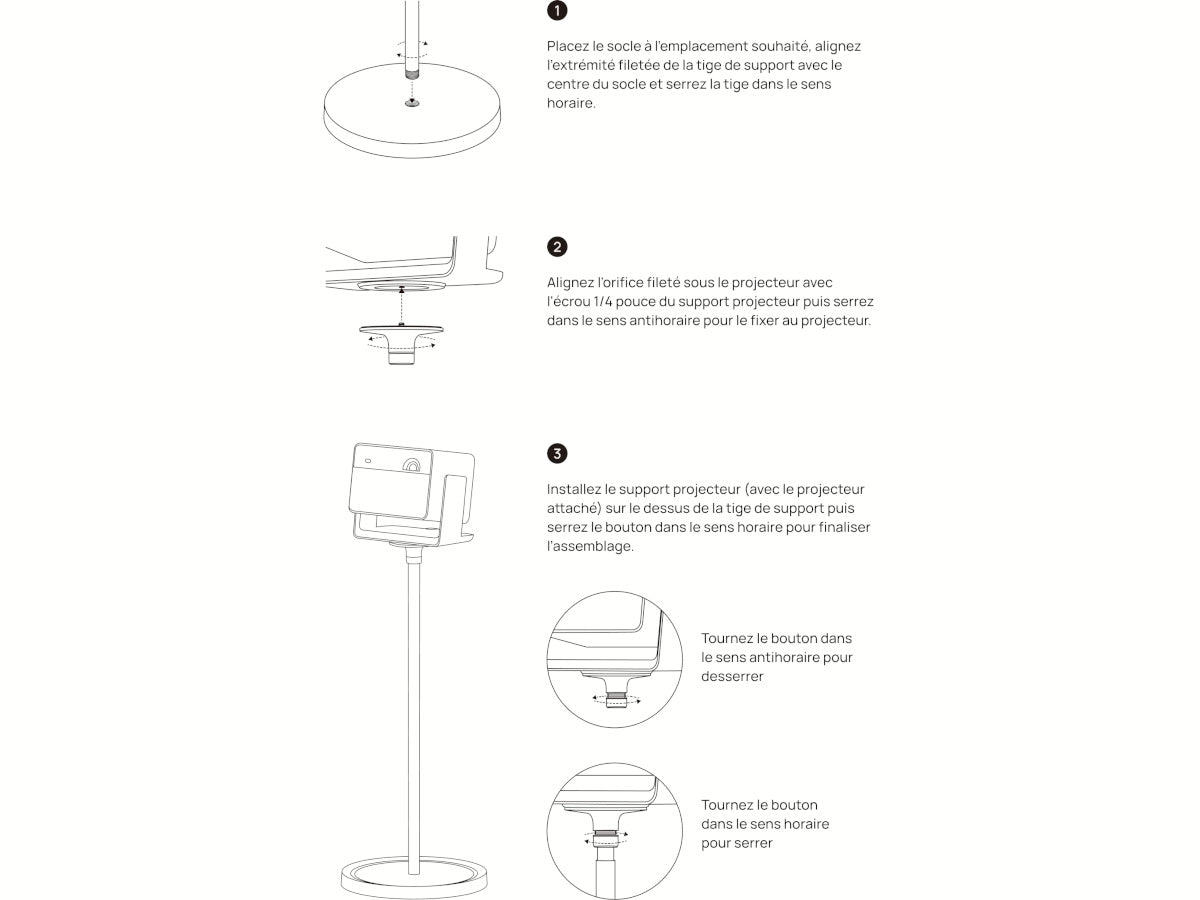 XGIMI Floor Stand Horizon 20 Gris Éléphant